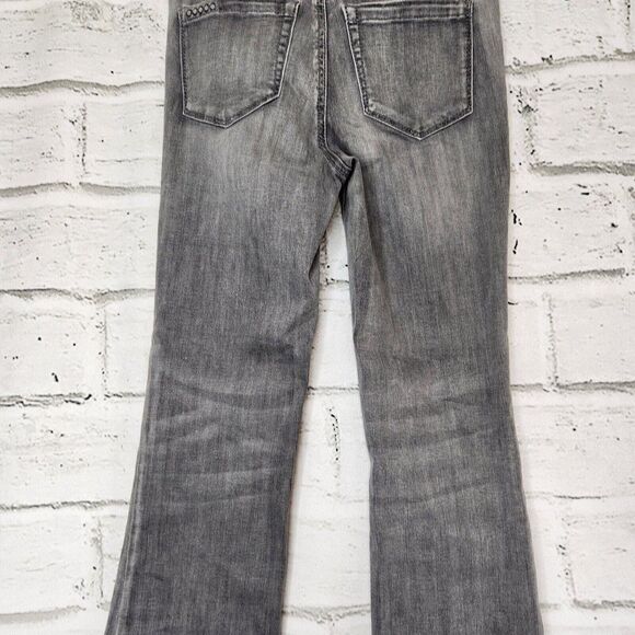 BlankNYC The Vandam Gray Wash Jeans Kick Flare High Rise Womens 24 - Picture 8 of 11